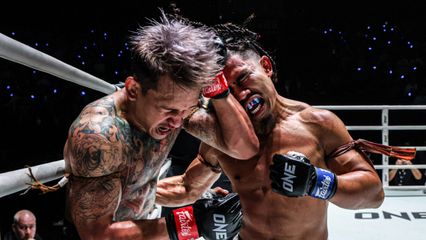 ONE ลุมพินี : กิ่งซางเล็ก ว.คําชํานาญ ชื่นชมสปิริต สุริยันต์เล็ก พ.เย็นยิ่ง ขอสู้ต่อแม้โดนศอกท้ายทอย