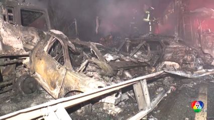 รถยนต์กว่า 50 คัน ชนระนาวบนทางด่วน ที่ญี่ปุ่น