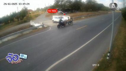 วินจักรยานยนต์รับจ้างขับช้า แต่เจอบิกไบก์พุ่งชน