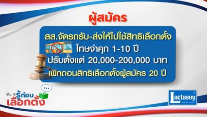 รู้ก่อนเลือกตั้ง 2569 : ผู้สมัคร สส.จัดรถรับ-ส่งให้ไปใช้สิทธิเลือกตั้ง โทษจำคุก 1-10 ปี ปรับตั้งแต่ 20,000-200,000 บาท เพิกถอนสิทธิเลือกตั้งผู้สมัคร 20 ปี