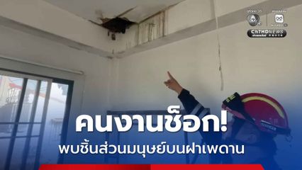 คนงานช็อก! เจอชิ้นส่วนมนุษย์ซุกบนฝ้าเพดานหลังคาบ้านที่รีโนเวท