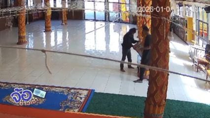 คนร้ายทาสยาบ้างัดตู้บริจาค