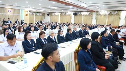 องคมนตรี เปิดประชุมเชิงปฏิบัติการขับเคลื่อนโรงพยาบาลคุณธรรม และเปิดหอผู้ป่วย Stroke Unit โรงพยาบาลสมเด็จพระยุพราชกระนวน จังหวัดขอนแก่น