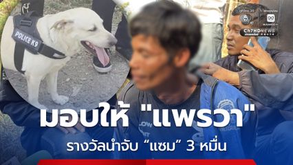 มอบรางวัลนำจับ 3 หมื่นบาทให้แพรวา สุนัข K9