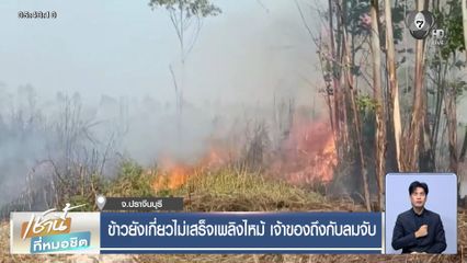 ข้าวยังเกี่ยวไม่เสร็จเพลิงไหม้ เจ้าของถึงกับลมจับ