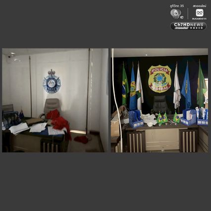 ค้นรังสแกมเมอร์ หลักฐานอื้อ จัดฉากเป็น สนง.ตำรวจหลายชาติ