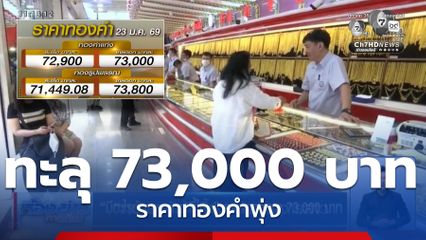 ราคาทองทะลุ 73,000 บาท ทุบสถิติราคาสูงสุดเป็นประวัติการณ์
