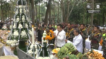 พิธีบวงสรวงเจ้าพ่อเขาใหญ่ ประชาชนร่วมงานจำนวนมาก