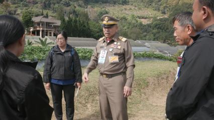 องคมนตรี ตรวจเยี่ยมหน่วยประมงบนพื้นที่สูง และหน่วยวิจัยขุนห้วยแห้ง ที่สถานีเกษตรหลวงอินทนนท์ จังหวัดเชียงใหม่