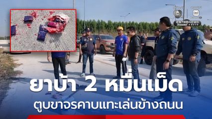 ผงะ ! หมาจรจัดคาบยาบ้า 2 หมื่นเม็ด แทะเล่นข้างถนน