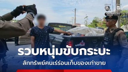 รวบหนุ่มขับกระบะ ลักทรัพย์คนเร่ร่อนเก็บของเก่าขาย