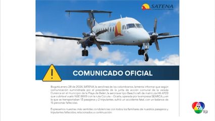 เหตุเครื่องบินตกในโคลอมเบีย เสียชีวิต 15 คน