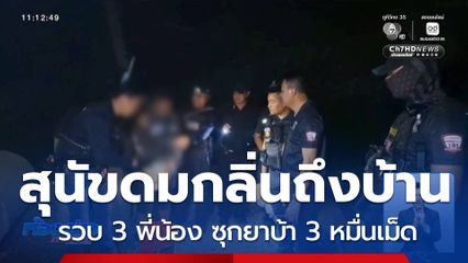 สุนัขดมกลิ่นถึงบ้าน รวบ 3 พี่น้อง ซุกยาบ้ากว่า 3 หมื่นเม็ด