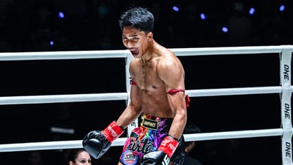 ONE ลุมพินี : อดัม ส.เดชะพันธ์ หวังงัดท่าเข่าลอย เผด็จศึก วาลิด สนูสซี ศึก ONE ลุมพินี 141