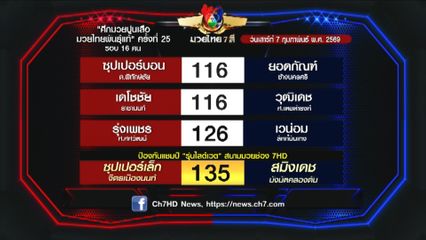 มวยเด็ด วิกหมอชิต : โปรแกรมวันเสาร์ที่ 7 กุมภาพันธ์ 2569