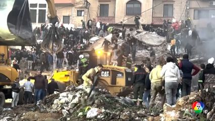 เหตุตึกถล่มในเลบานอน เสียชีวิตเกือบ 10 คน