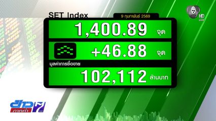 หุ้นไทยพุ่ง 46 จุด ตอบรับรัฐบาลใหม่