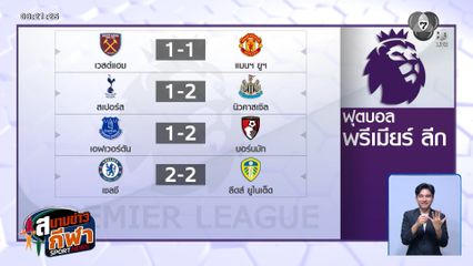 เวสต์แฮม เสมอ แมนฯ ยูฯ 1-1 ศึกพรีเมียร์ ลีก อังกฤษ