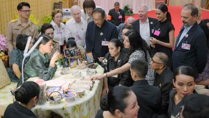 สมเด็จพระเจ้าลูกเธอ เจ้าฟ้าสิริวัณณวรีฯ เสด็จทอดพระเนตร นิทรรศการภูมิปัญญาผ้าไทย