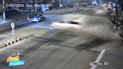 รถกระบะซิ่งชนเสาไฟฟ้า เสียชีวิต 5 คน จ.ชัยนาท