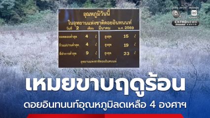 เหมยขาบฤดูร้อน ดอยอินทนนท์อุณหภูมิลดเหลือ 4 องศาฯ