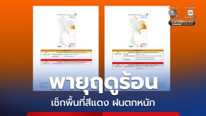 พายุฤดูร้อน เริ่มที่ภาคอีสาน เช็กพื้นที่สีแดงฝนฟ้าคะนอง ลมกระโชกแรง