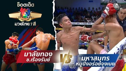 มาลัยทอง ช.เรืองรัมย์ vs มหาสมุทร หมูปิ้งอร่อยจุงเบย | ช็อตเด็ดแม่ไม้มวยไทย 7 สี