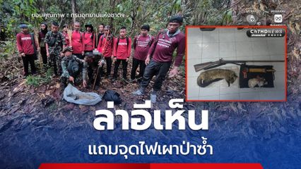 ล่าอีเห็น แถมจุดไฟเผาป่าซ้ำ