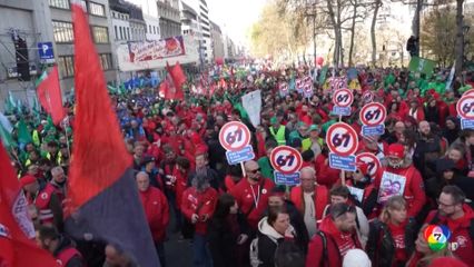 ชาวเบลเยียมนับแสนคน ประท้วงแผนรัดเข็มขัดรัฐบาล