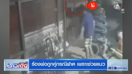 ร้องพ่อถูกคู่กรณีฟาด เพราะช่วยแมว