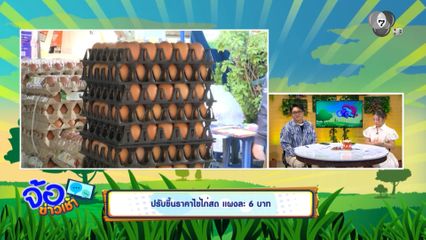 ปรับขึ้นราคาไข่ไก่สด แผงละ 6 บาท