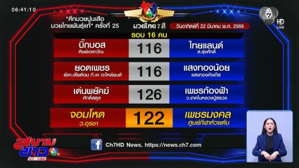 มวยเด็ด วิกหมอชิต : วันอาทิตย์ที่ 22 มี.ค.69 จอมโหด ว.อุรชา vs เพชรมงคล ศูนย์กีฬาห้วยต้ม