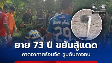 สลด ยาย 73 ปี ขยันสู้แดด คาดอากาศร้อนจัด วูบดับคาจอบ