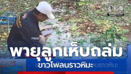 พายุลูกเห็บถล่มขาวโพลนราวหิมะ