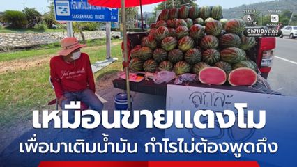 พ่อค้าแตงโม “อุทัยธานี” โอดขายของทุกวันนี้ เหมือนหาเงินไปเติมน้ำมัน กำไรแทบไม่มี