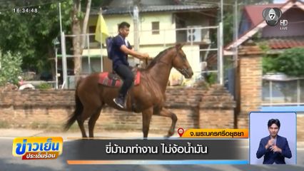 ขี่ม้ามาทำงาน ไม่ง้อน้ำมัน จ.พระนครศรีอยุธยา