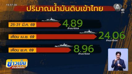 โชว์น้ำมันดิบ เข้าไทยต่อเนื่อง ยันมีเพียงพอ
