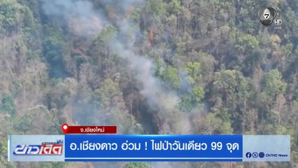 อ.เชียงดาว อ่วม ! ไฟป่าวันเดียว 99 จุด