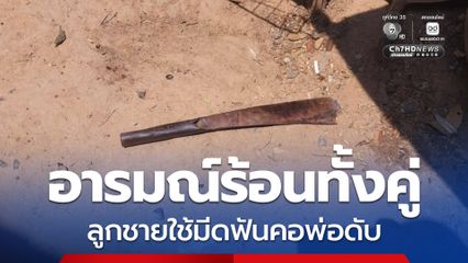 พ่อโมโหลูก คว้าเหล็กตีหัวแตก ลูกสู้กลับหยิบมีดฟันคอดับ