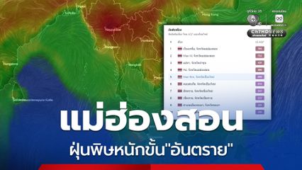 แม่ฮ่องสอนหลายอำเภอฝุ่นพิษอยู่ในขั้นอันตราย กว่าเชียงใหม่