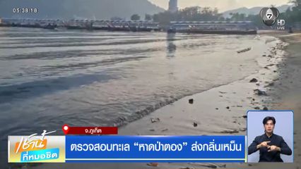 ตรวจสอบทะเล หาดป่าตอง ส่งกลิ่นเหม็น