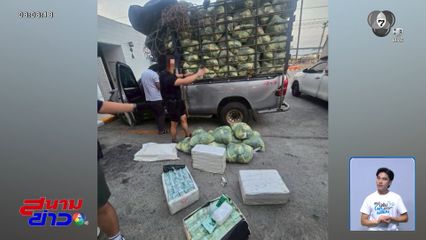 ยึดยาบ้า-ไอซ์ ซุกรถขนผัก หนักกว่า 1.6 ตัน