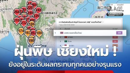 เชียงใหม่ยังเป็นเมืองที่มีมลพิษมากที่สุดในโลกติดต่อกว่าสัปดาห์แล้ว