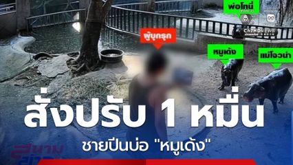 ศาลฯ ปรับ 1 หมื่นบาท ชายปีนบ่อ "หมูเด้ง"