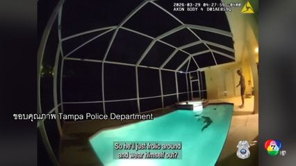 อีกแล้ว ! อัลลิเกเตอร์โผล่สระว่ายน้ำในฟลอริดา