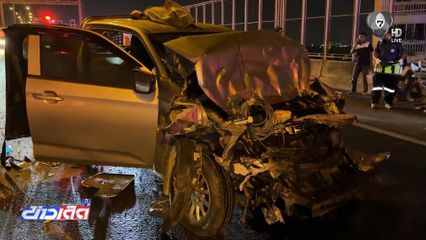 คนขับหลับใน ชนท้ายรถบรรทุก เจ็บ 4 คน