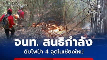 ระดมกำลังเฝ้าระวังเข้ม เจ้าหน้าที่สนธิกำลังดับไฟป่า 4 จุดใหญ่ใน จ.เชียงใหม่ เข้าถึงพื้นที่ไวด้วยระบบดาวเทียม ป้องกันความเสียหายลุกลามได้ทันท่วงที