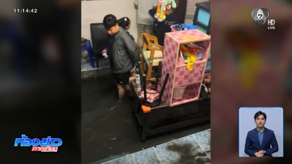 หนีกันวุ่น คันกั้นน้ำแตกไหลท่วมชุมชน