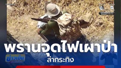 พรานจุดไฟเผาป่า ล่ากระทิง จ.เพชรบุรี