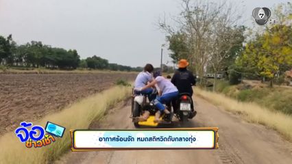 อากาศร้อนจัด หมดสติหวิดดับกลางทุ่ง